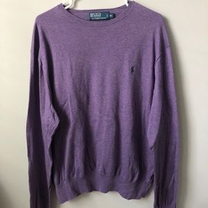 Mens Ralph Lauren Purple Long Sleeve Polo